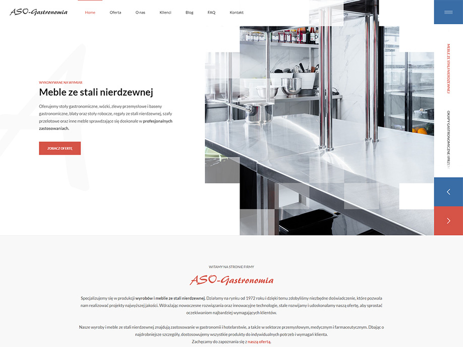 Tworzenie stron internetowych Kraków - Aso-Gastronomia