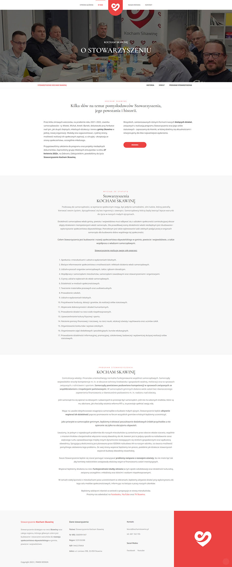Stowarzyszenie Kocham Skawinę - strona internetowa