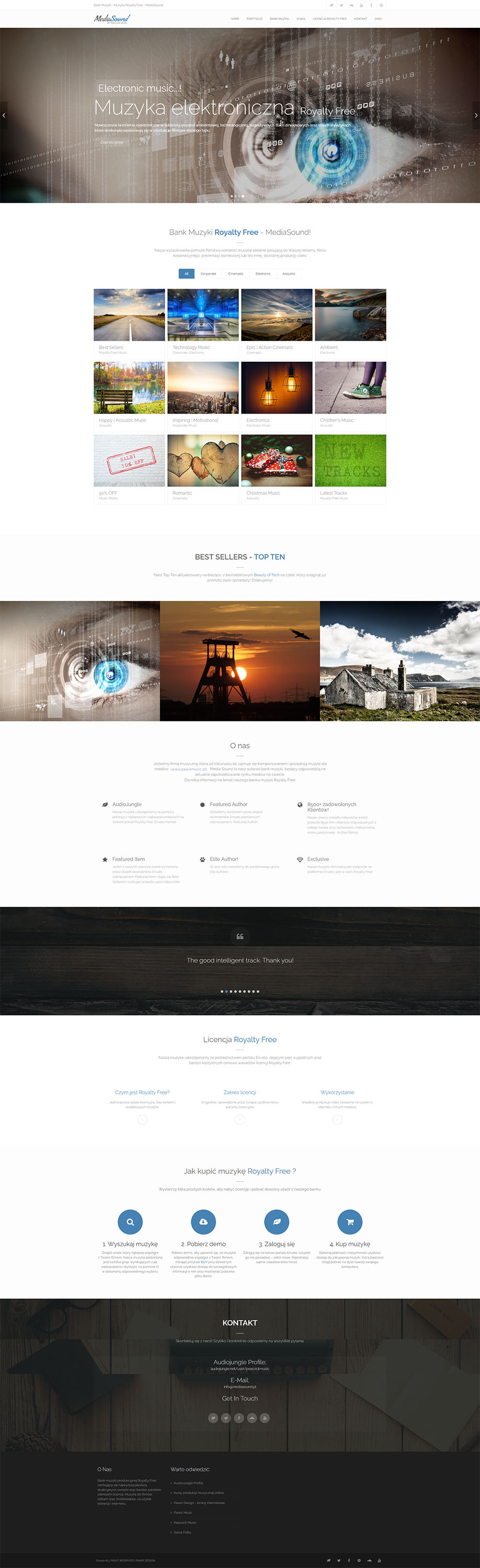 Strona www Mediasound - portfolio website