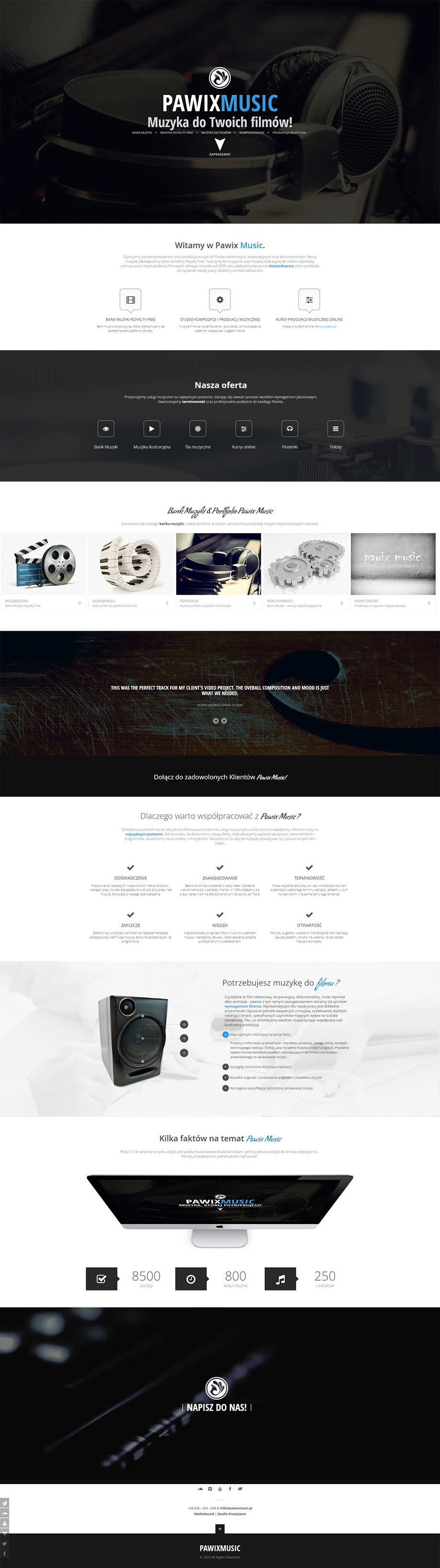Strona internetowa PAWIX MUSIC