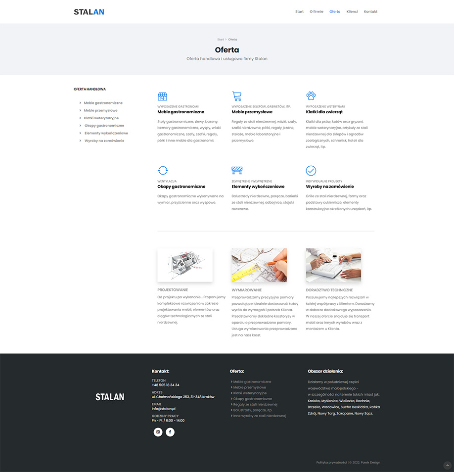 Stalan - strona internetowa