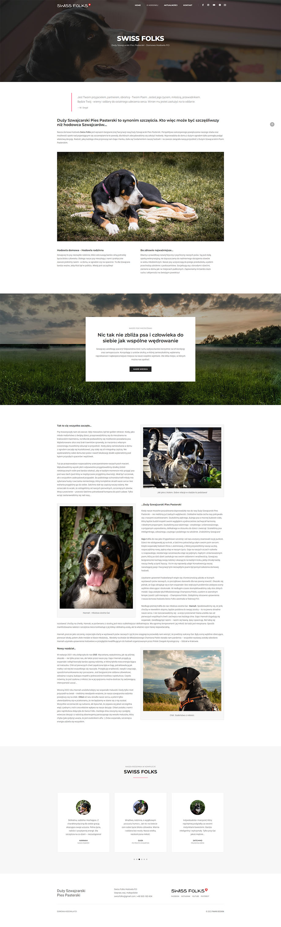 Strona www hodowli Swiss Folks