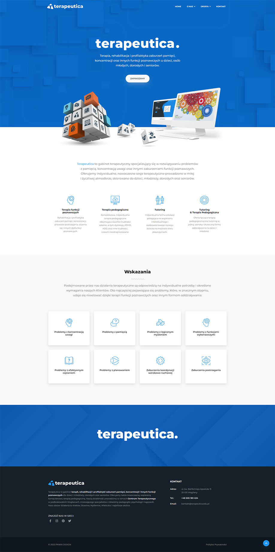 Strona www firmy Terapeutica