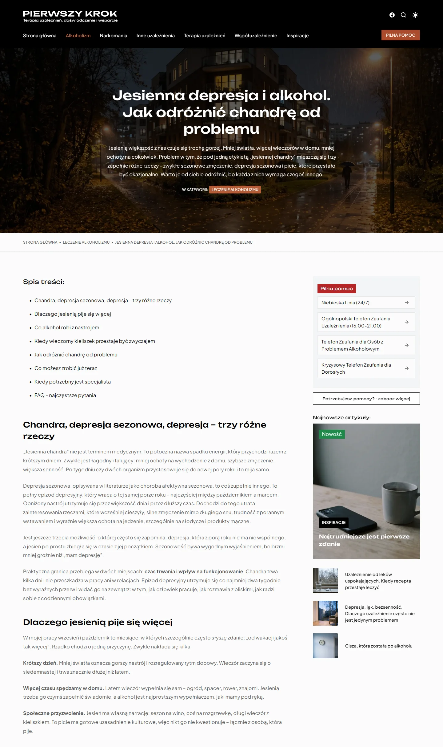 Artykuł blogowy na Pierwszy Krok