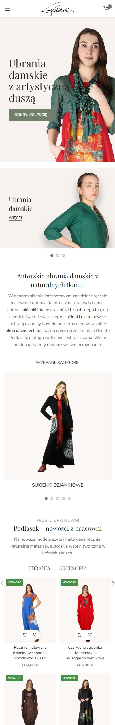 Strona główna sklepu Naturalnie Podlasek na telefonie