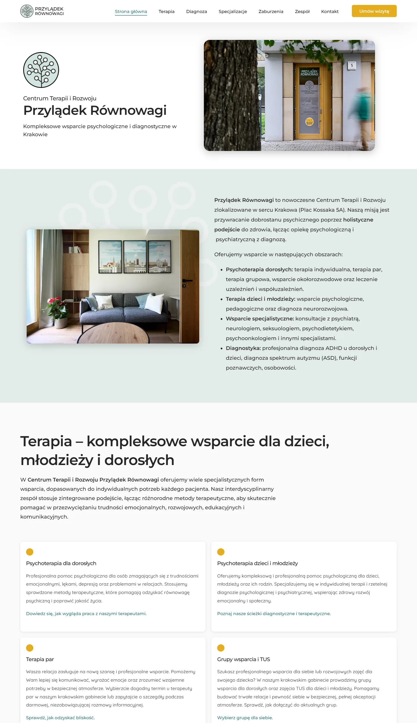 Strona główna serwisu Przylądek Równowagi: ścieżki terapii, diagnozy, specjalizacji i zaburzeń